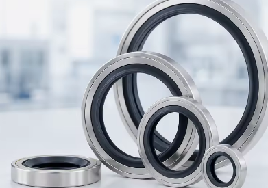 PTFE double-lip stainless steel oil seal